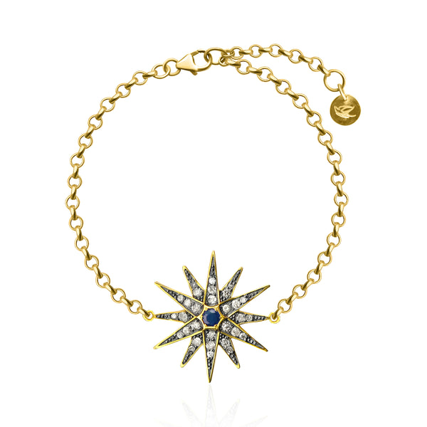 The Ophelia Bracelet - Diamond and Sapphire Star