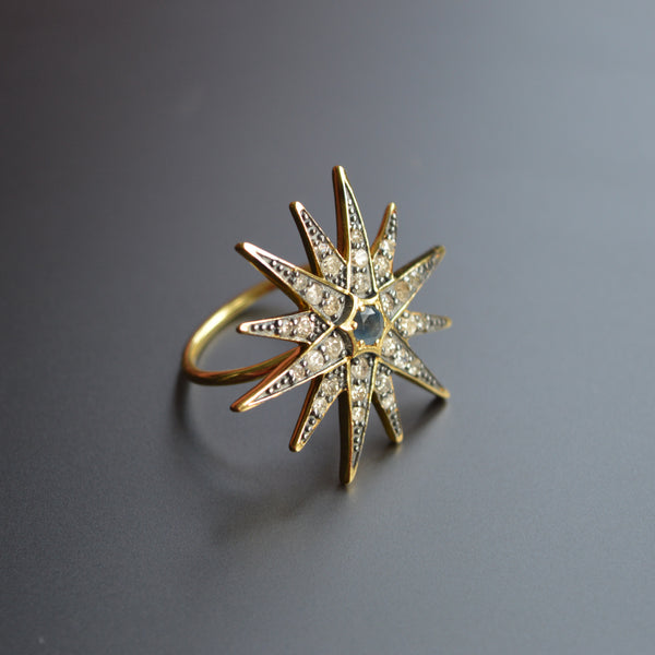 The Ophelia Ring in Sapphire or Ruby Centre