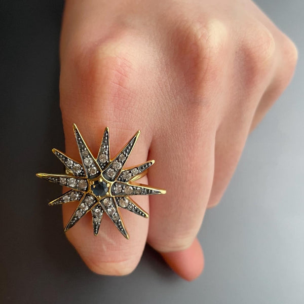 The Ophelia Ring in Sapphire or Ruby Centre