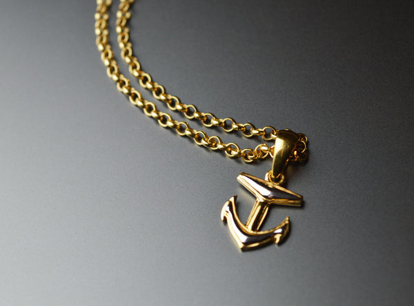 Marianne Necklace - Gold and Silver Anchor