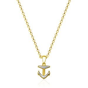 Marianne Necklace - Gold and Silver Anchor