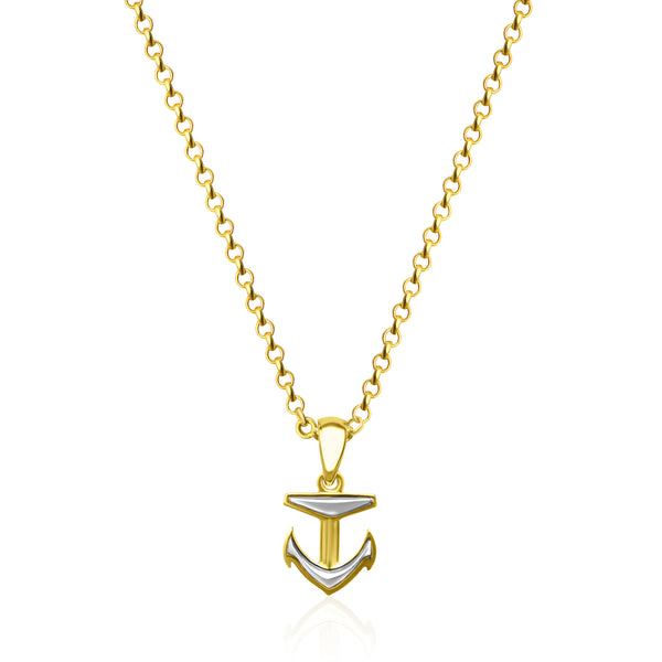 Marianne Necklace - Gold and Silver Anchor