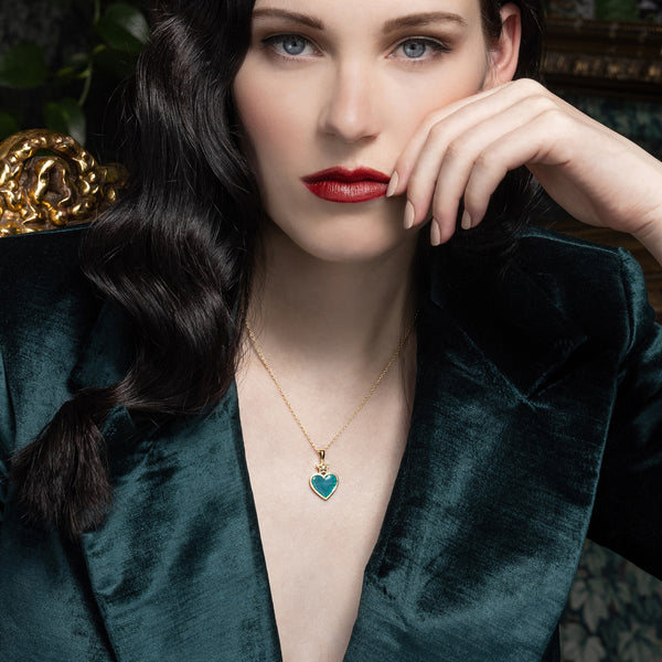 Amy Necklace in Turquoise Enamel