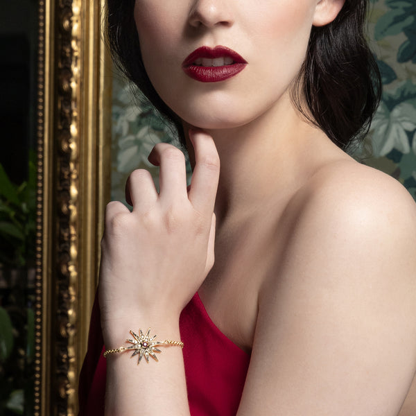 The Ophelia Bracelet - Diamond and Ruby Star
