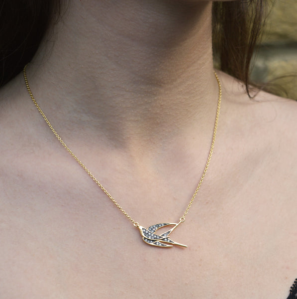 Johanna Necklace - Diamond Swallow