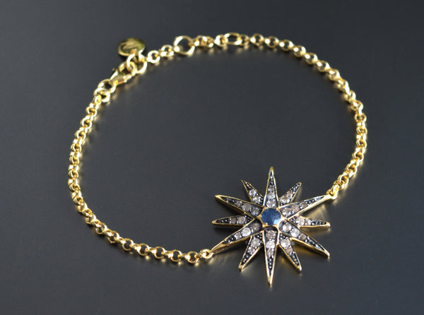 The Ophelia Bracelet - Diamond and Sapphire Star